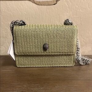 Kurt Geiger | Green Shoreditch Woven Crossbody Bag